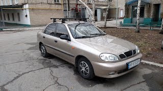 Установка опор THULE на гладкую крышу автомобиля Lanos