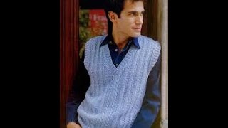 Мужской Жилет Спицами - 2019 / Male Vest Spokes / Männlich Vest Spokes