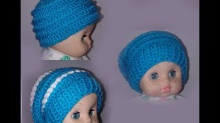 Шапка бини 3 в 1 Вязание крючком для начинающих Crochet Hats 3 in 1