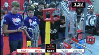 2015 VRC Engr Q6 - 8800 1509 vs 7426 2011B - 62 to 48 - VEX Worlds 2015 - Engineering Division