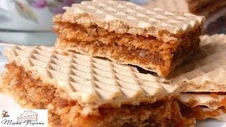 Вафельный торт с кокосом, Торт без масла и яиц