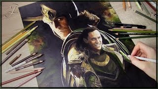 Loki Laufeyson (Tom Hiddleston) | Speed Art Drawing Painting