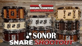 Sonor Snare Drum Shootout! SQ2, Phonic and One of a Kind!