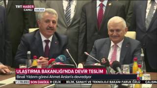 Başbakan Yıldırım, Ulaştırma, Denizcilik ve Haberleşme Bakanlığı devir teslim törenine katıldı