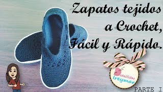 Zapatos Tejidos a Crochet, Fácil y Rápido PARTE I