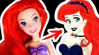 Дерзкая Русалочка Ариэль с ТАТУ – ООАК куклы Дисней | DIY
