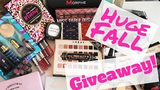 *CLOSED* Huge Fall International 2016 Giveaway! Lorac + Too Faced + Makeup Geek + ColourPop + More!