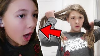 12 YEAR OLD GIVES HERSELF A FRIGHT!