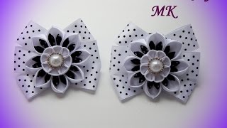 Банты в школу  МК канзаши / Bows to school!!!