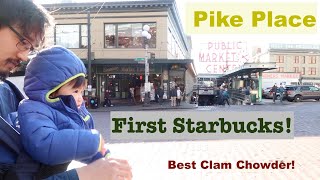 Seattle Public Market | Đi Chợ Trời Nổi Tiếng Ở Mỹ và Tiệm Starbucks Đầu Tiên Trên Thế Giới