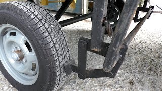 ПРОСТОЙ Механизм стояночного тормоза на прицеп к мотоблоку