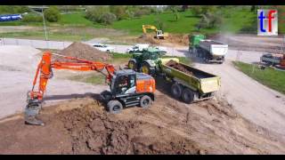 **BRANDNEW** HITACHI ZAXIS 170W & John Deere Tractor, Korb, 12.04.2017.