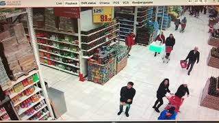 Падение штабелера в ашан