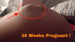 Warning.... Watching might make u feel queasy! Baby Kobe kicking 38 weeks pregnant belly