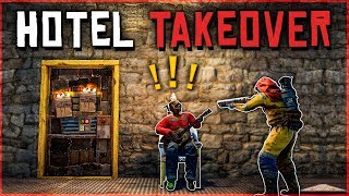 INSIDE RAIDING the ENEMY HOTEL - Rust Survival Gameplay