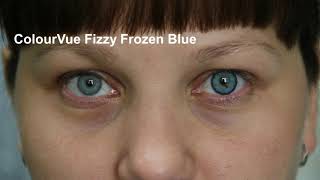 Как выглядят цветные линзы ColourVue Fizzy на голубых глазах