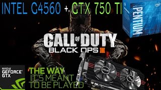 Intel G4560 + GTX 750 Ti - Call of Duty Black Ops 3 Gameplay - Medium 1080p Settings