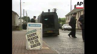 UK: N.IRELAND: APPRENTICE BOYS MARCH IS POSTPONED