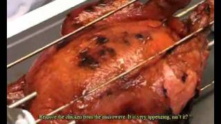 ไก่อบน้ำผึ้งกับผงหมูแดง