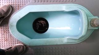【HD版】 仮設トイレ 4 （段付水洗和式便器： Squat Toilet）