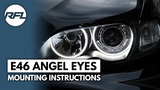 BMW 3 serie E46 Led Angel dimmable eyes mounting instructions