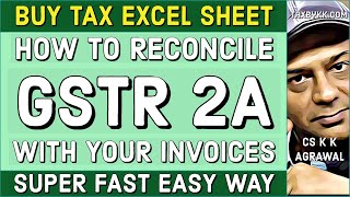 Reconcile your GSTR 2A with your account books in a second with this super excel sheet