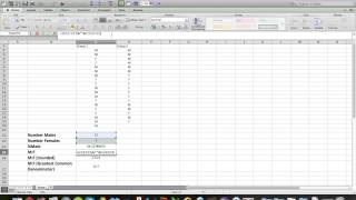 Microsoft Excel: How to count Male and Female, Male:Female ratios (including rounding)