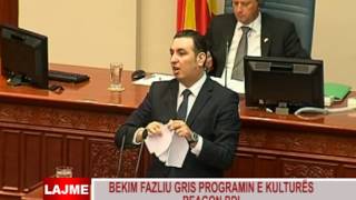 BEKIM FAZLIU GRIS PROGRAMIN E KULTURËS, REAGON BDI