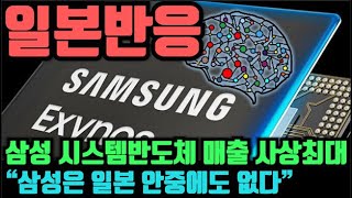 "일본반응"(삼성 시스템반도체 매출 사상최대 "삼성은 일본 안중에도 없다")