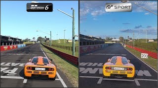 Gran Turismo 6 vs Gran Turismo Sport - McLaren F1 at Mount Panorama (Bathurst)