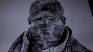 Watch Dogs Speed Drawing - Aiden Pearce
