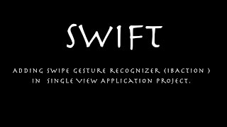 Обработка жеста swipe влево и вправо  черех Stroryboard. Left and right swipe
