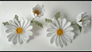 Как вязать ромашку крючком. Мастер-класс.  How to crochet chamomile flower.