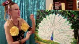 Павлин, вышивка бисером - Jeweled Peacock beadwork art