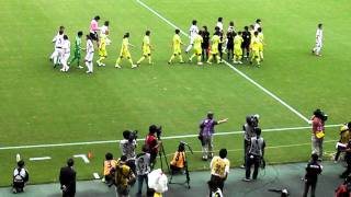 ジェフレディース'11 vsINAC神戸@フクアリ キックオフ直前 JEF Ladies fans 23,Sep