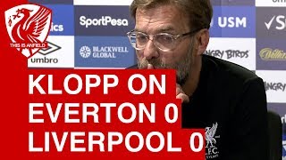 Jurgen Klopp Post-Match Press Conference | Everton 0-0 Liverpool