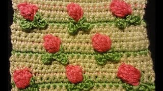 Узор " ТЮЛЬПАНЫ " Вязание крючком  Pattern "TULIPS" Crocheting