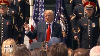 WATCH: President Trump hosts event after canceling Super Bowl championship visit