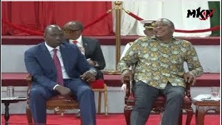 UHURU LAUGHS AT RUTO BADLY AS JUNNET MOHAMMED CRACKS A JOKE ON JUBILEE PARTY DISAGREEMENTS!