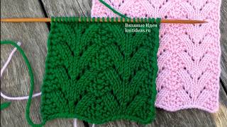 Эффектный узор "Норвежская ель" спицами| "Norvegian Fir" pattern!
