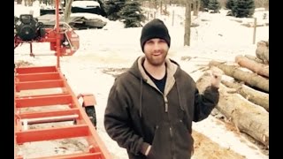 Woodmizer LT 15 GO with 25 HP Kohler - Setup and Milling