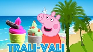 Свинка Пеппа раздает мороженое из Плей до Play doh Peppa pig playset