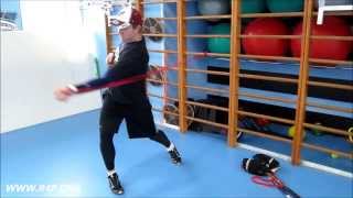 Филипп Инин: тренировка хоккеиста с резиновыми петлями (ice hockey resistance bands training)