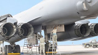 Monstrously Powerful US B-1 Lancer Afterburners in Action