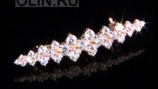 Брошка из красного золота 585 пробы