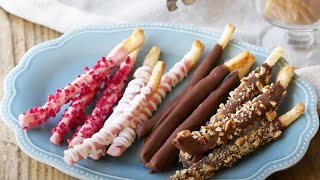 食パンの耳でかわいいおやつ。チョコスティックのレシピ