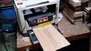 Строгаем щиты из полена (Planed boards from a log)