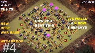 New Best TH9.75 Anti 3 star War Base #4 | 275 wall | CLASH OF CLANS | 2017 |