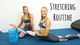 Leg Flexibility Stretch Routine! | The Rybka Twins