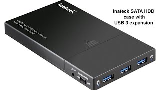 Inateck 3 Ports USB 3.0 Hub with 2.5" USB 3.0 HDD Enclosure